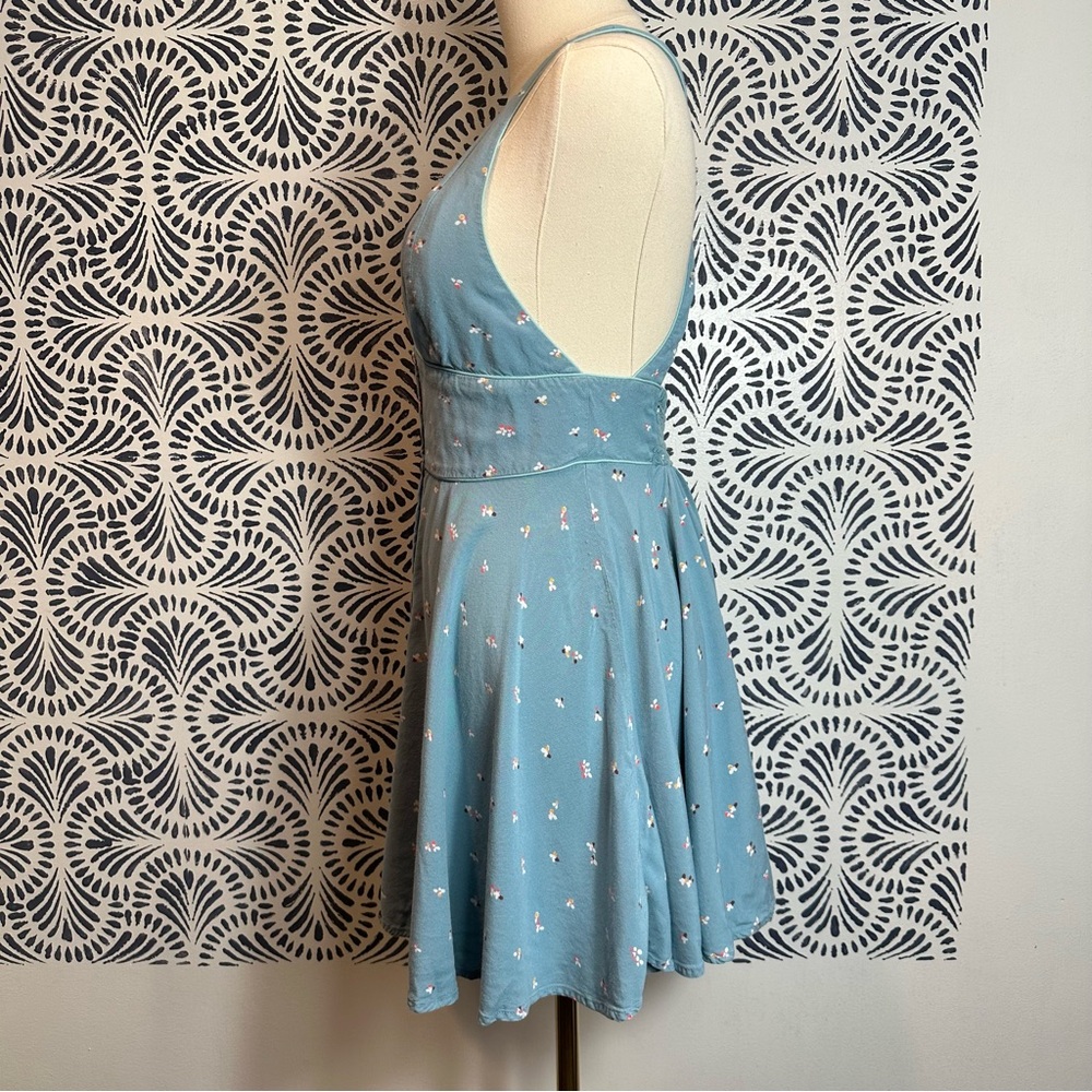 Urban Outfitters Cooperative Floral Cross Back Mini Button Front Dress FLAWED - Picture 5 of 16